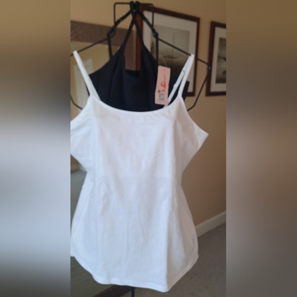 PAIR of Women's Workout Tanks In Black & White
